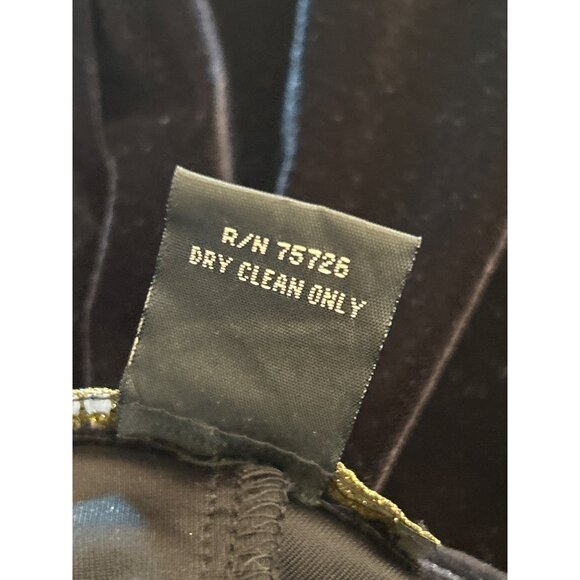 Vintage Social Circles Black Velvet Slip Maxi Dress Y2K Formal 8P Dark Academia - Picture 7 of 7